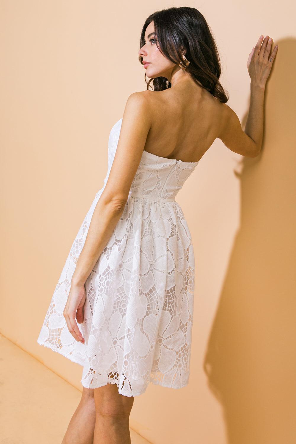 HEARD ABOUT US WOVEN MINI DRESS.
