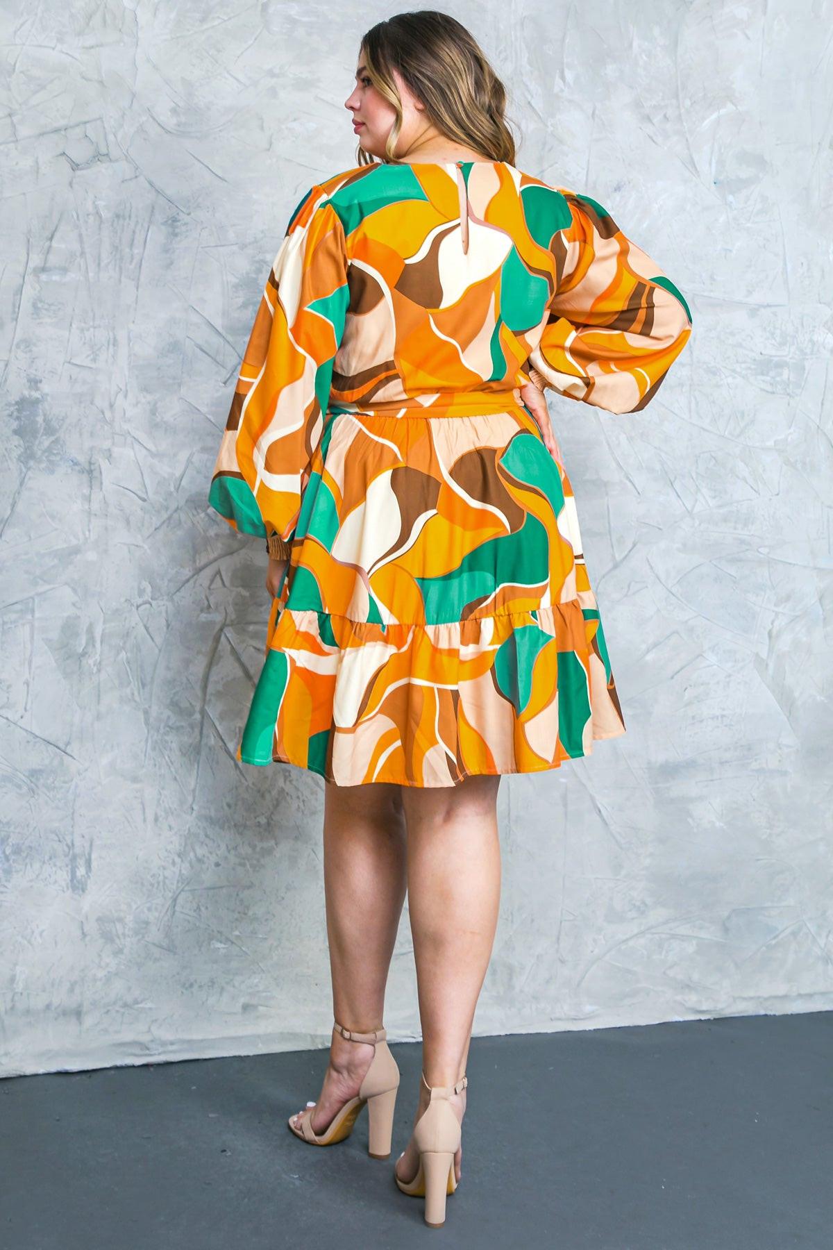 FEEL HAPPINESS WOVEN MINI DRESS.
