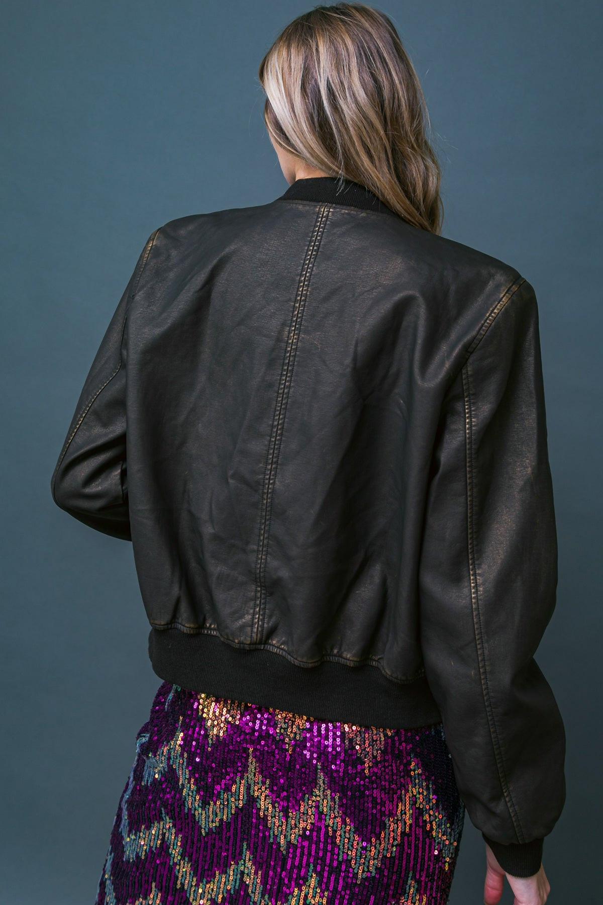 MY GREATEST JOY LEATHER JACKET.