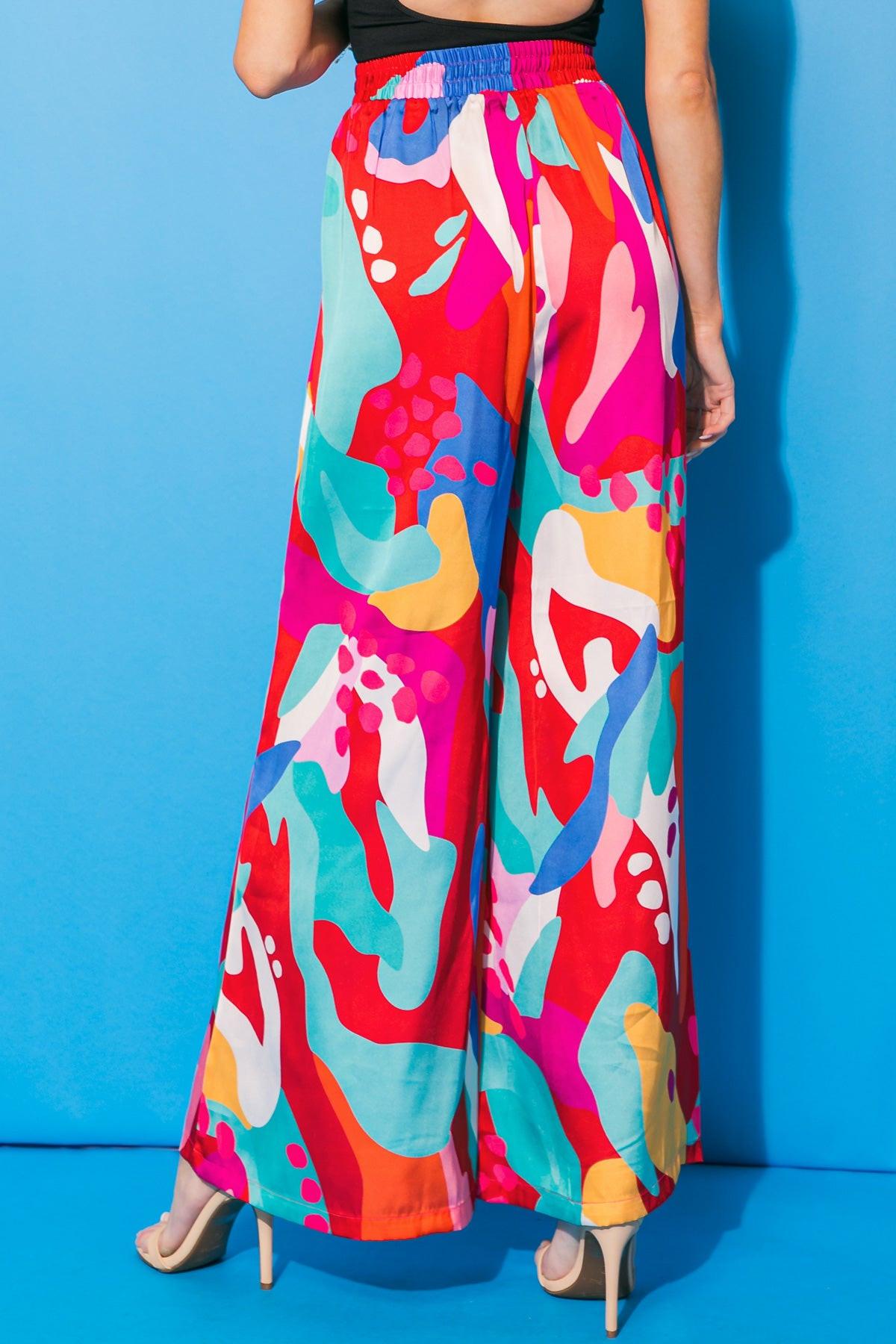 CANCUN GETAWAY SATIN PANTS.