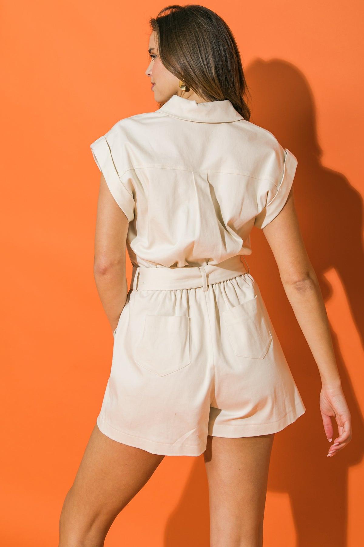 SYMPHONY WOVEN ROMPER.