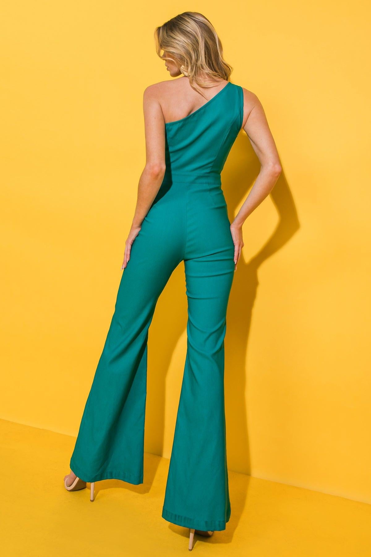 VIVID PASSION SOLID JUMPSUIT.
