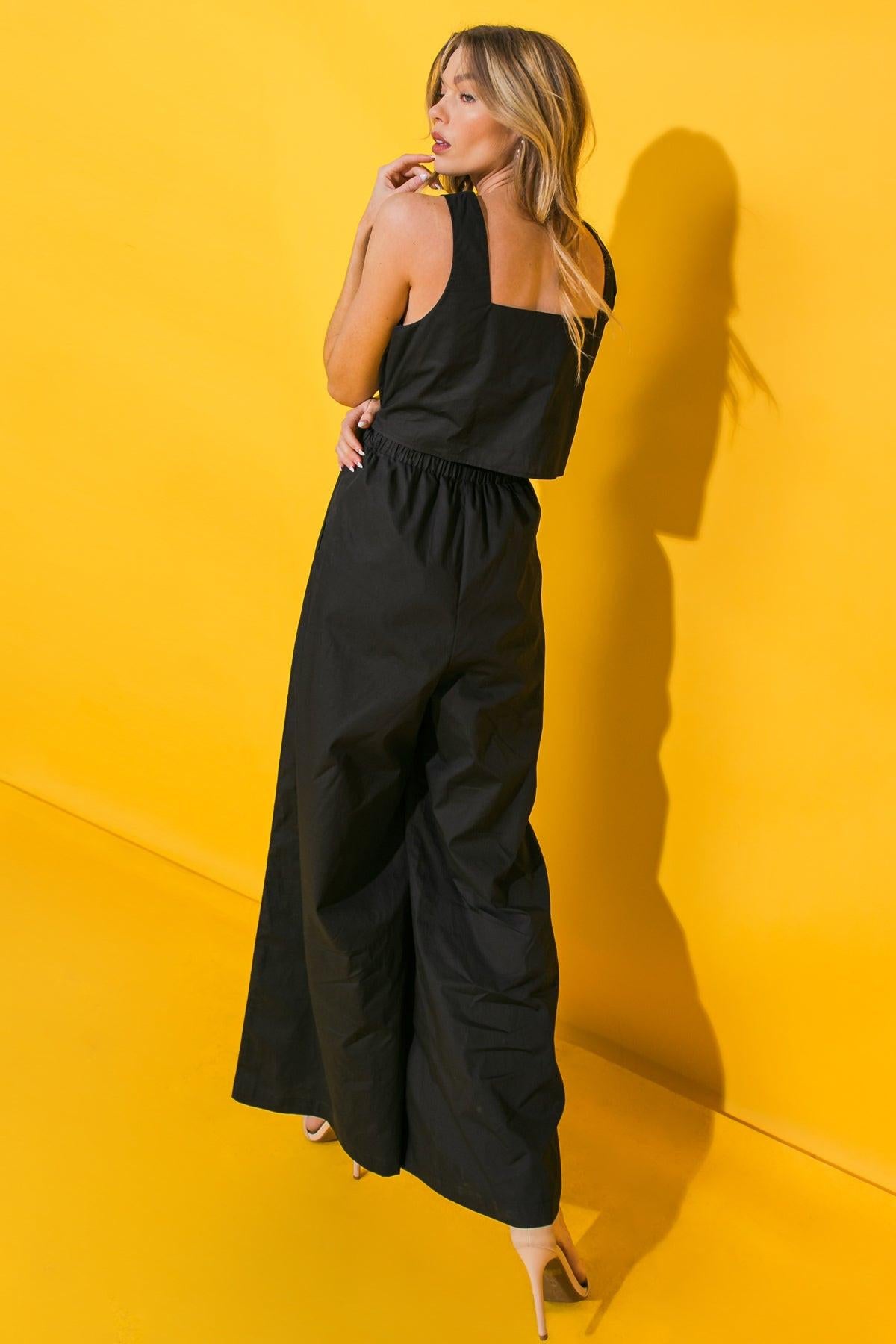 LIFE WITH YOU POPLIN JUMPSUIT.