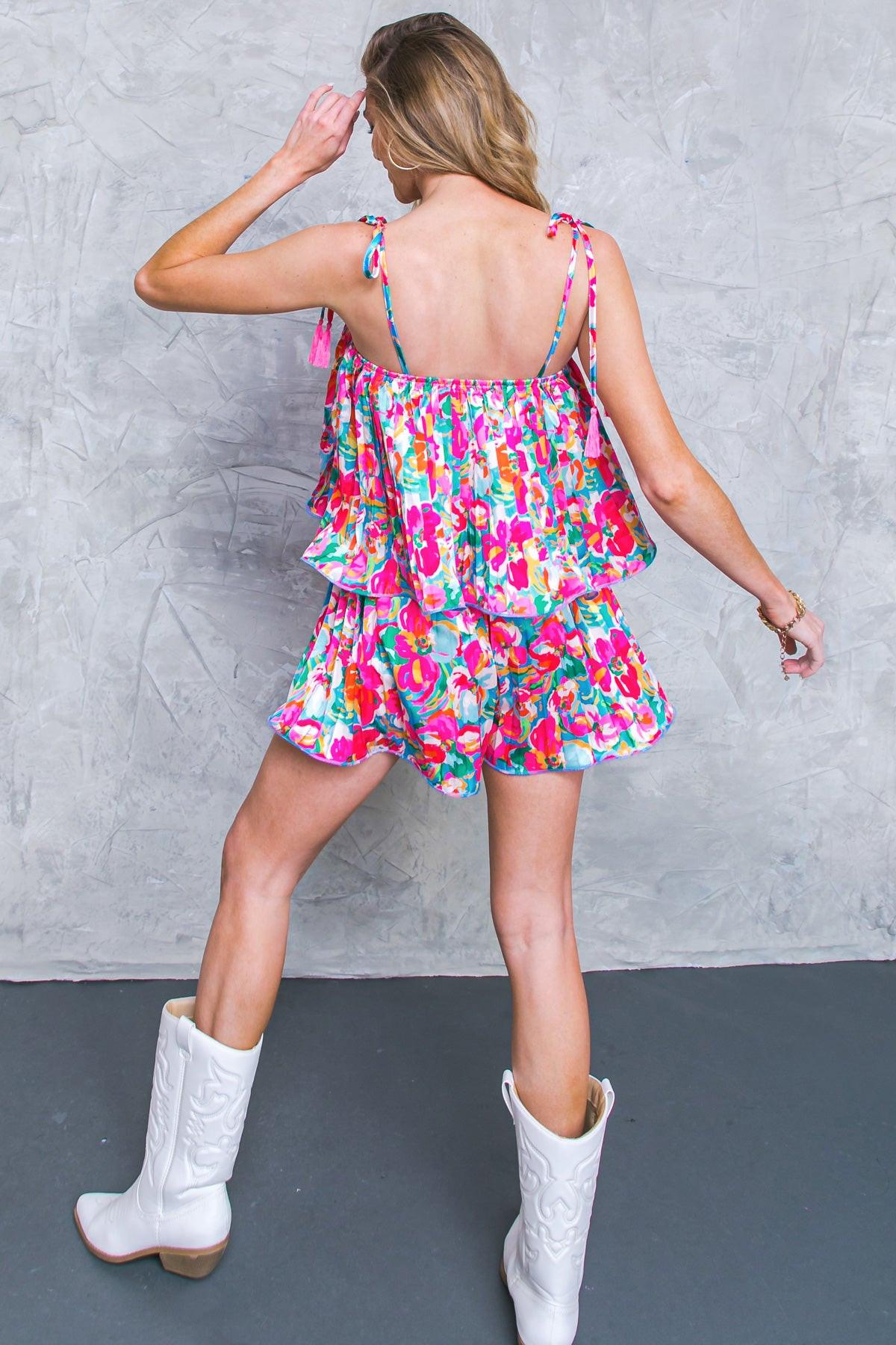 PUT A SPIN WOVEN ROMPER - Flying Tomato - ROMPER - Flying Tomato