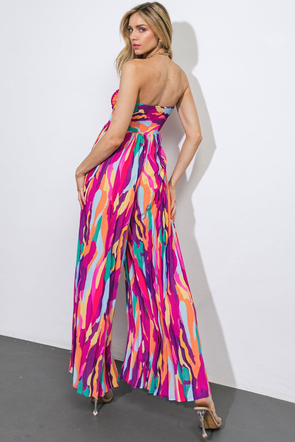 ONE THING AT A TIME WOVEN JUMPSUIT.