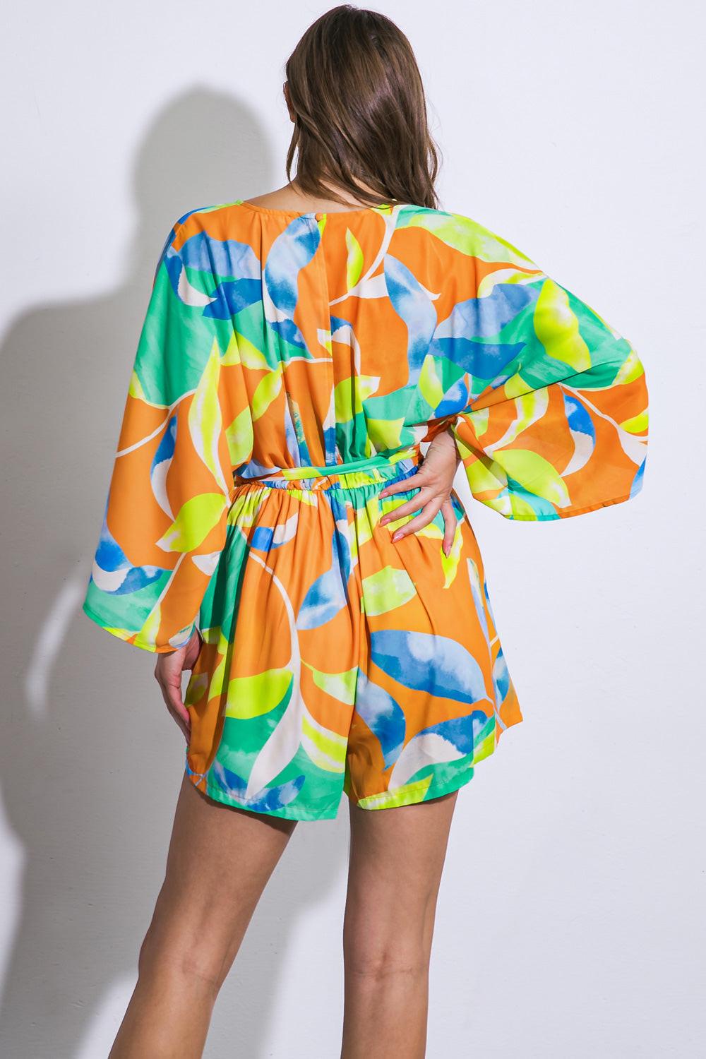 QUITTING TIME WOVEN ROMPER.