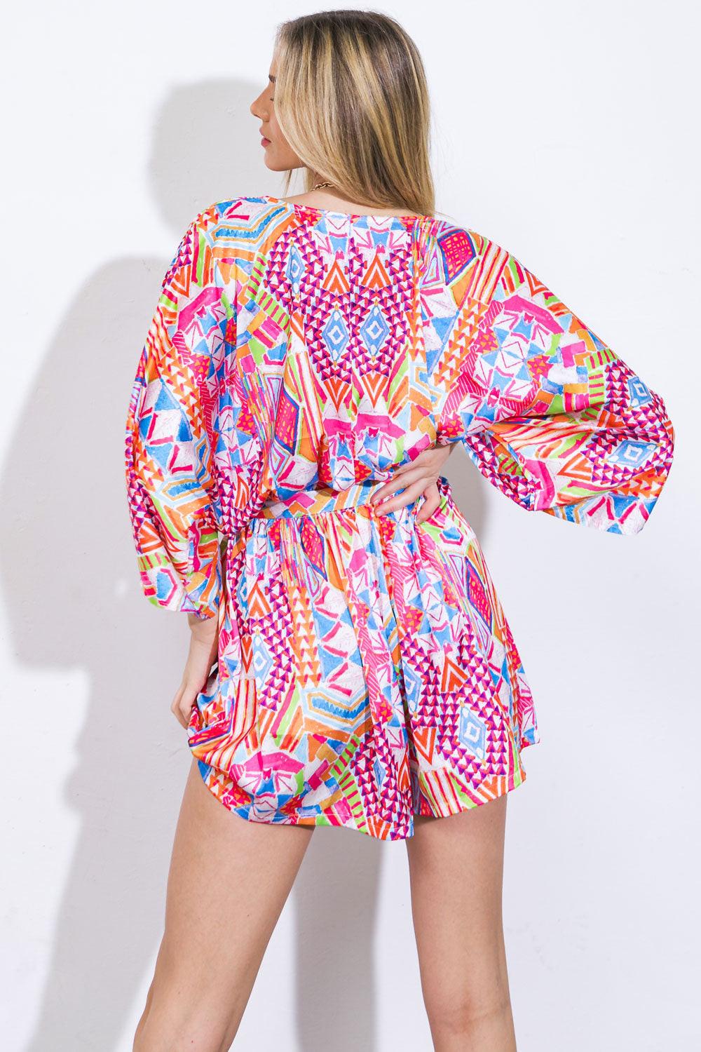 IN THE LEAVES WOVEN ROMPER.