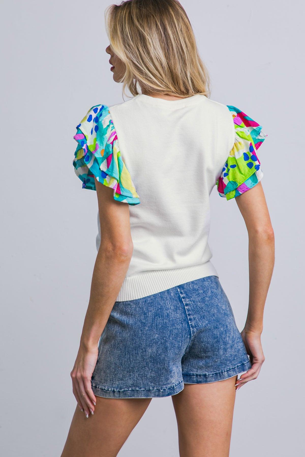 GLITTERY GLEE SWEATER TOP.