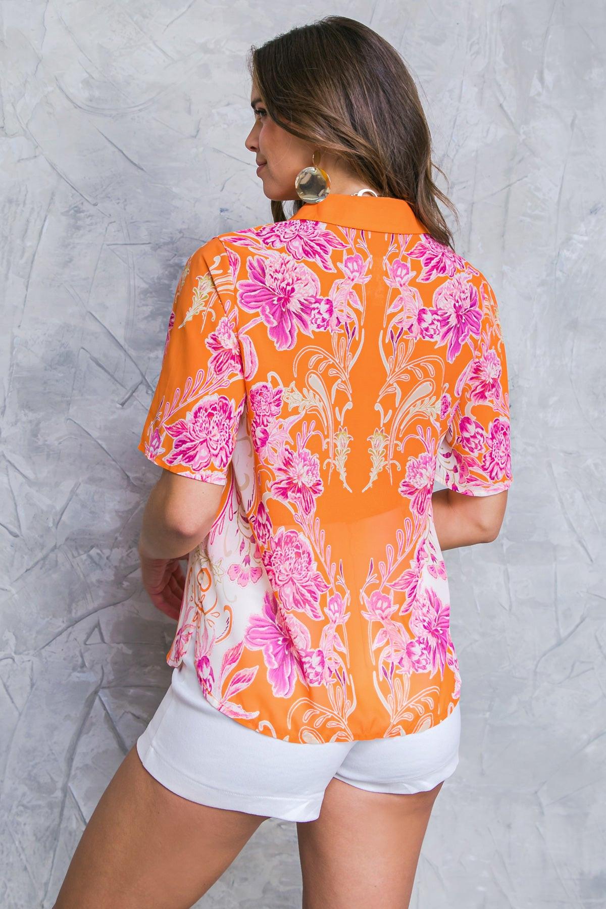 FLOURISHING DREAMS WOVEN TOP - Flying Tomato - TOPS - Flying Tomato