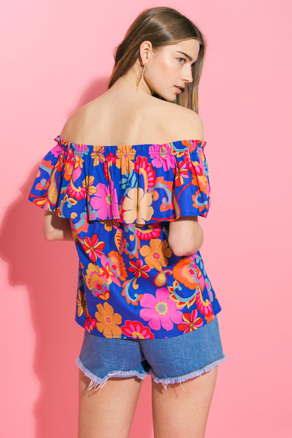 BELIEVE IN DESTINY POPLIN TOP.