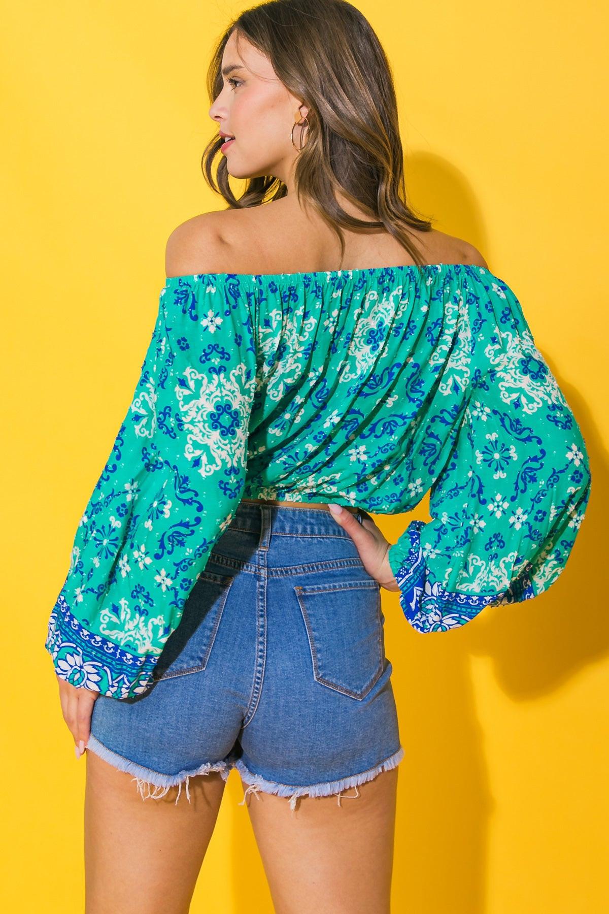 SEND MY LOVE WOVEN TOP.