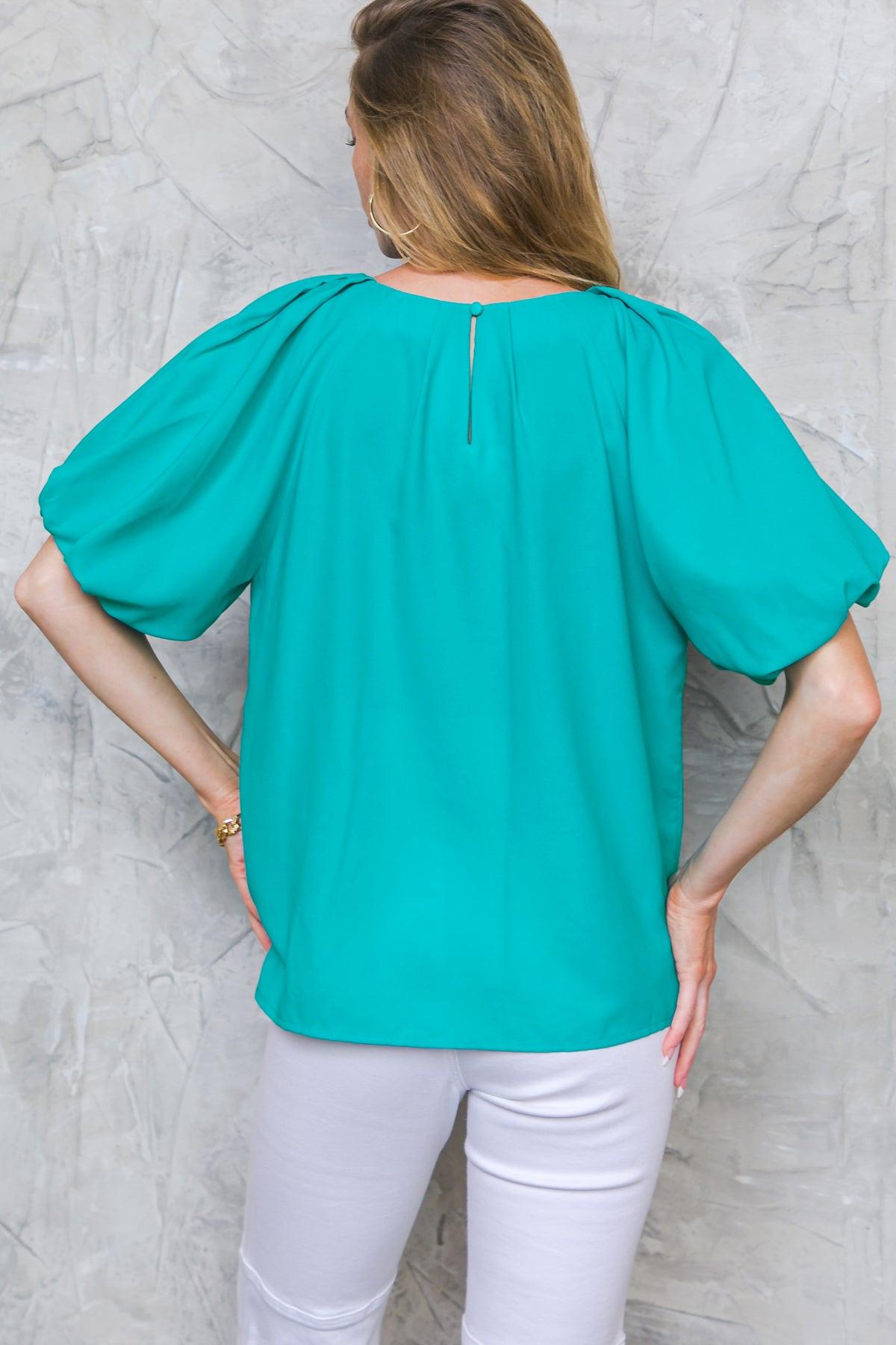 LOVED ALWAYS WOVEN TOP.