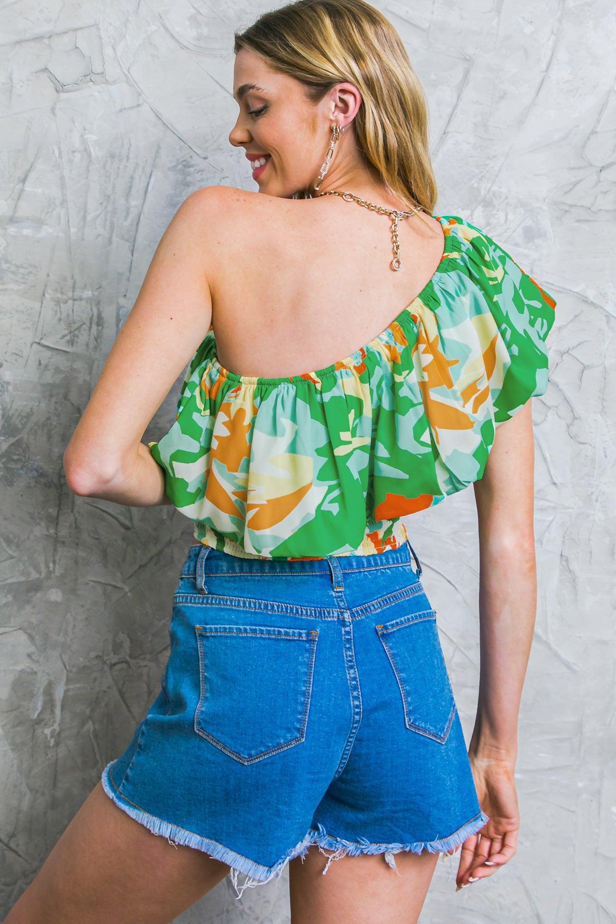 JUMP INTO IT WOVEN TOP.