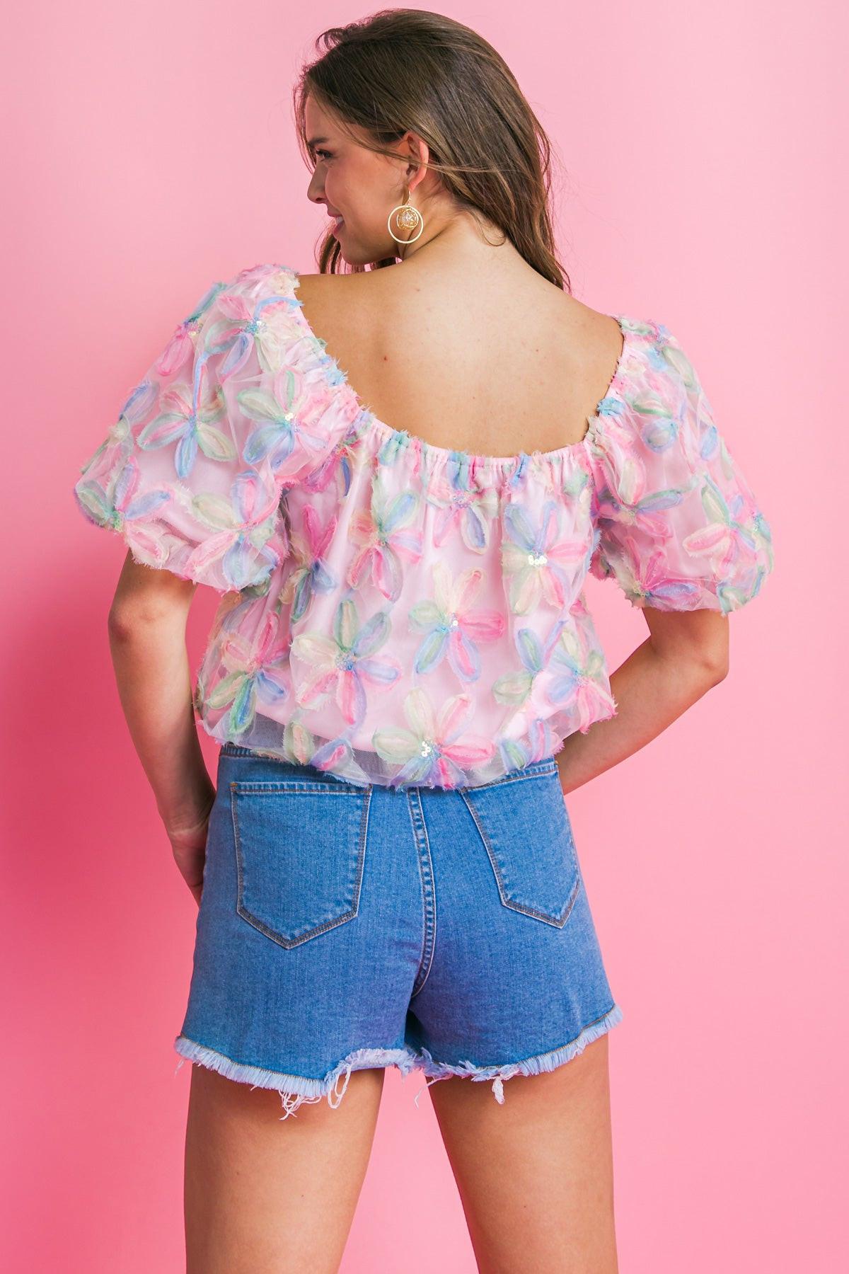 LIFETIME OF LOVE WOVEN TOP.