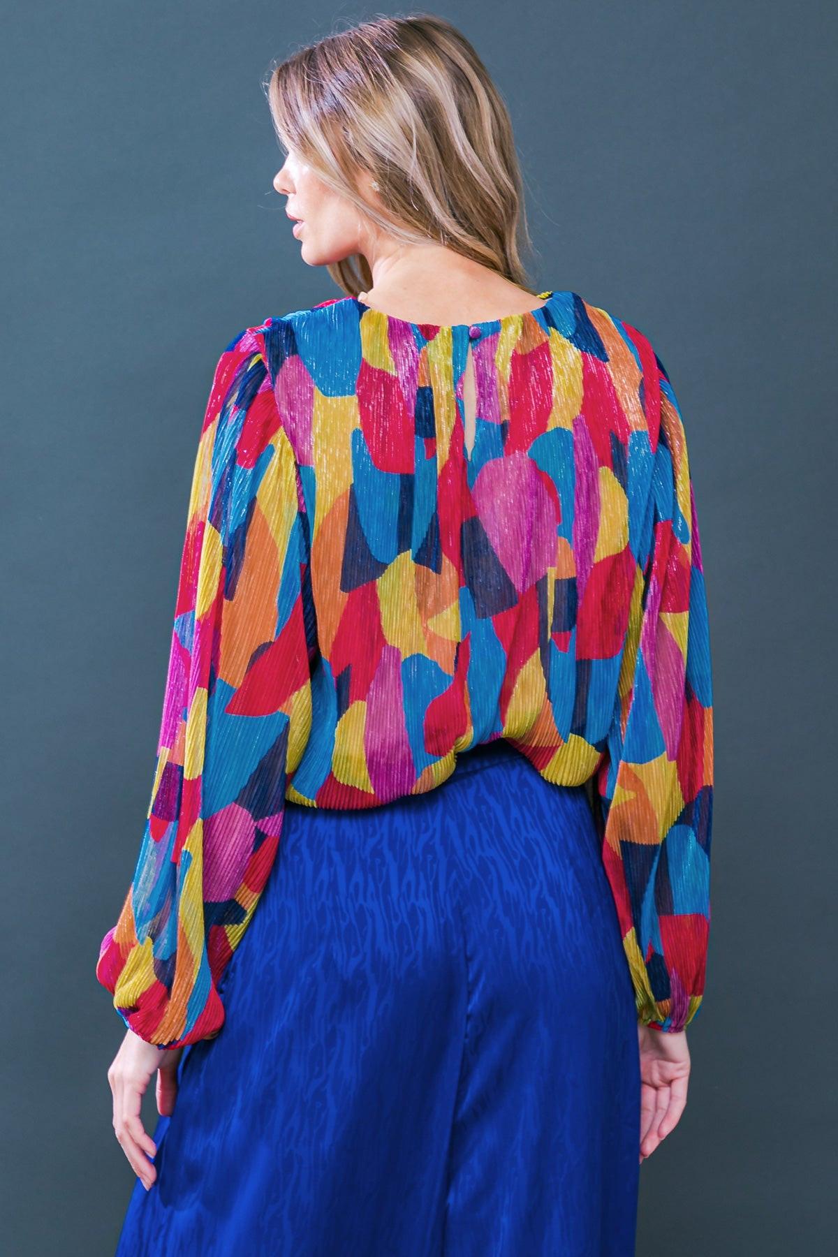 FEELING DELIGHTFUL WOVEN TOP.