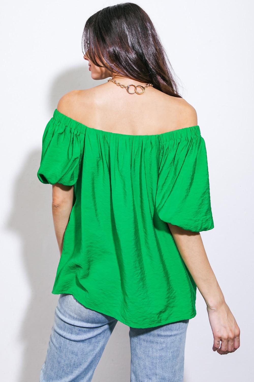 CALL TO ACTION WOVEN TOP.