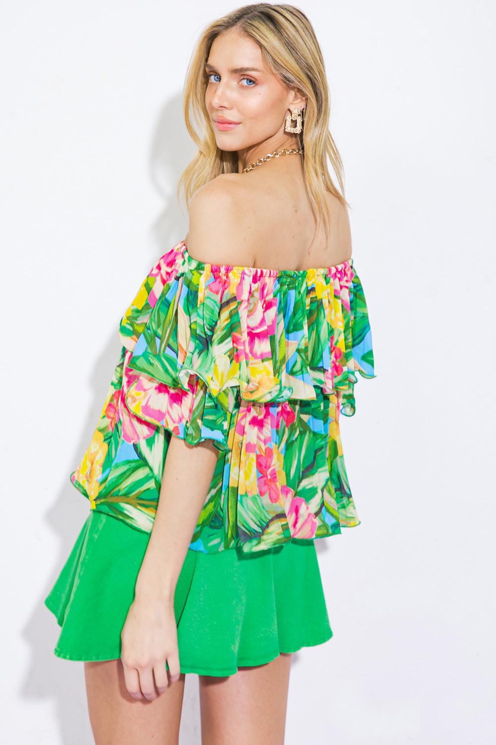 I'LL BE LOVING YOU WOVEN TOP.