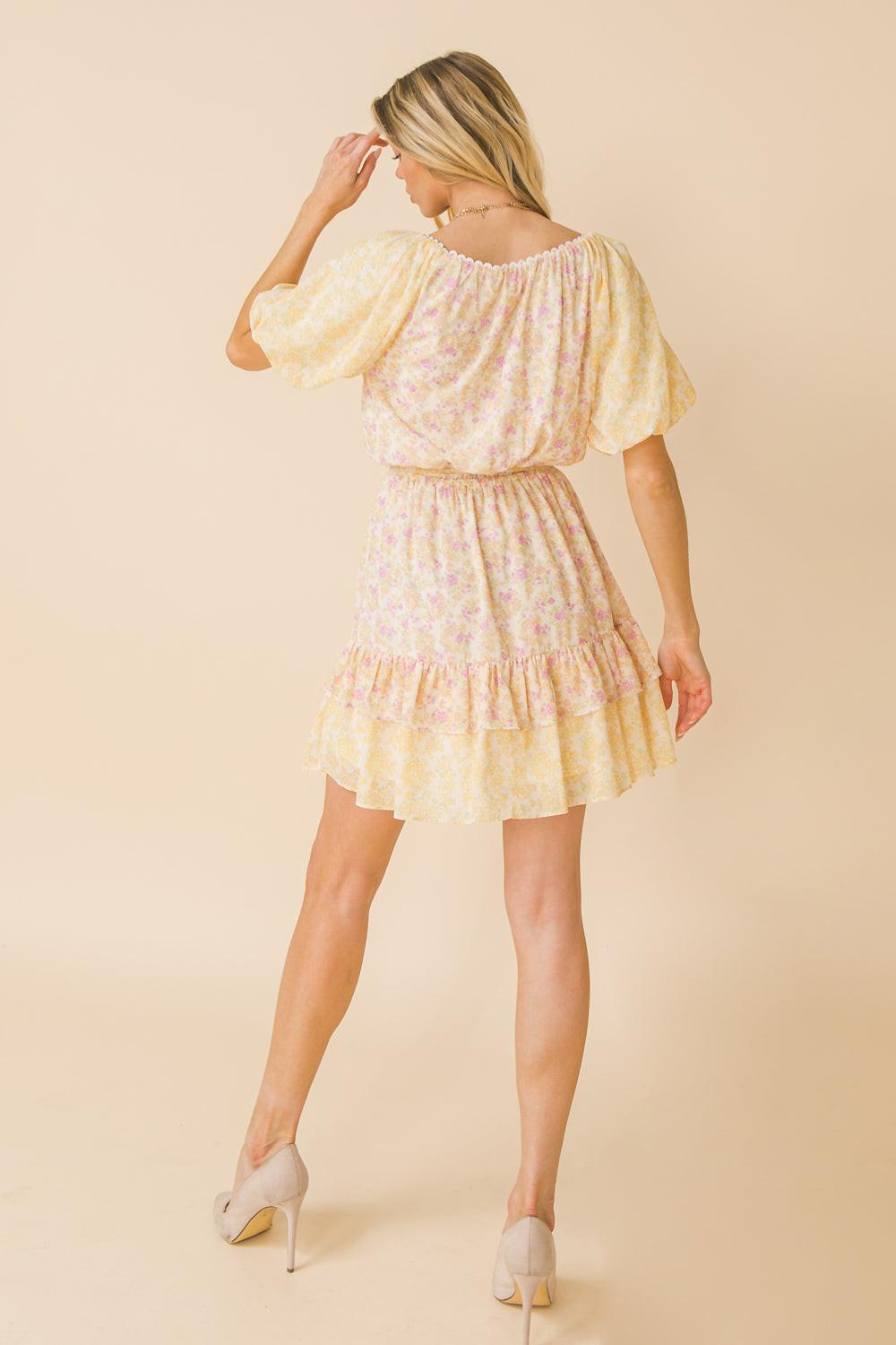 TRUE TREND WOVEN MINI DRESS.