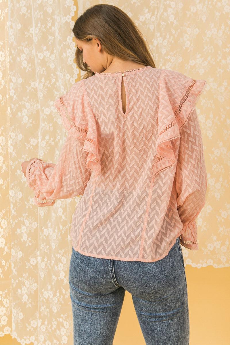 LOVE FOR ALL PEASANT TOP - Flying Tomato - TOPS - Champagne & Strawberry