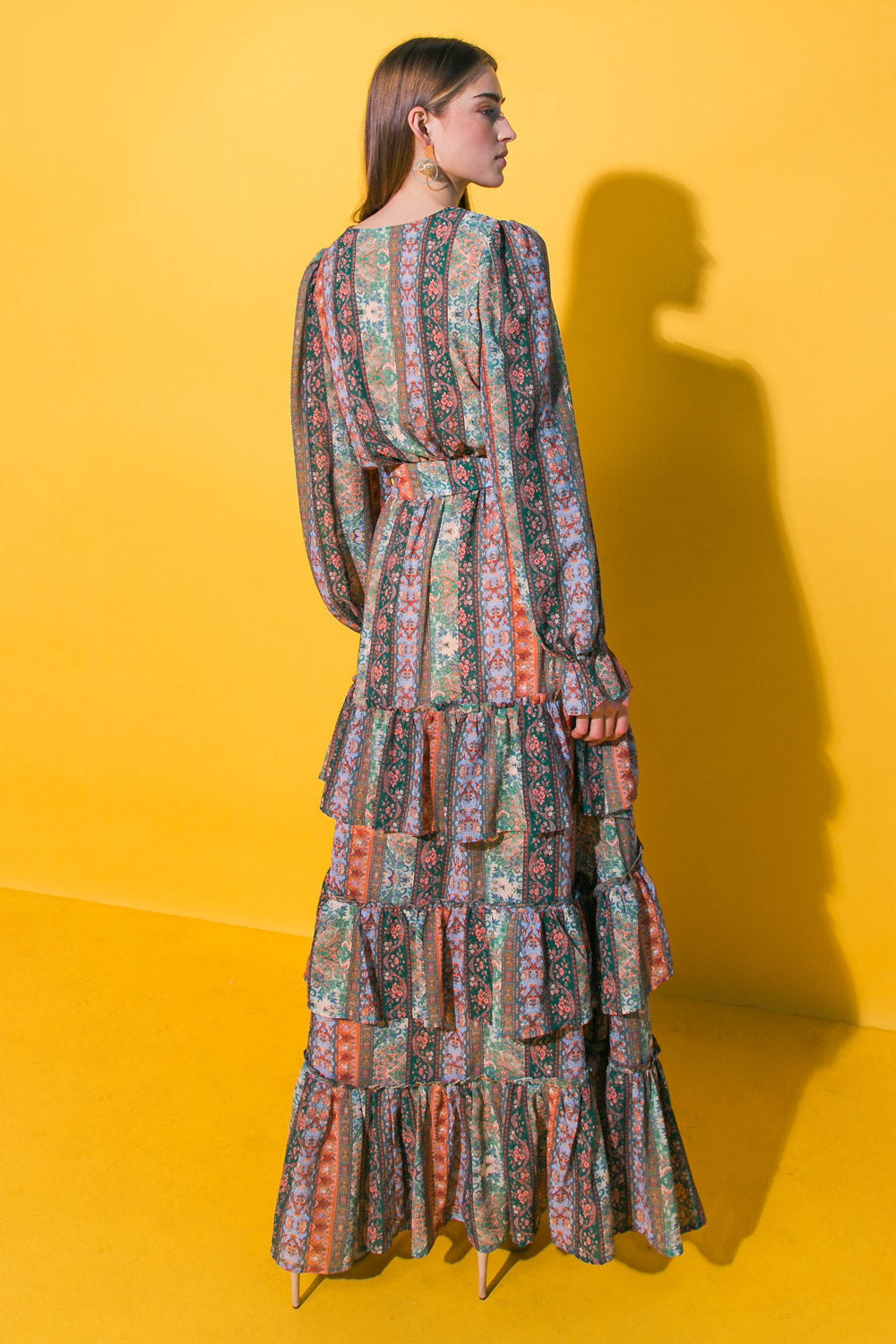 WORK OF ART WOVEN MAXI DRESS