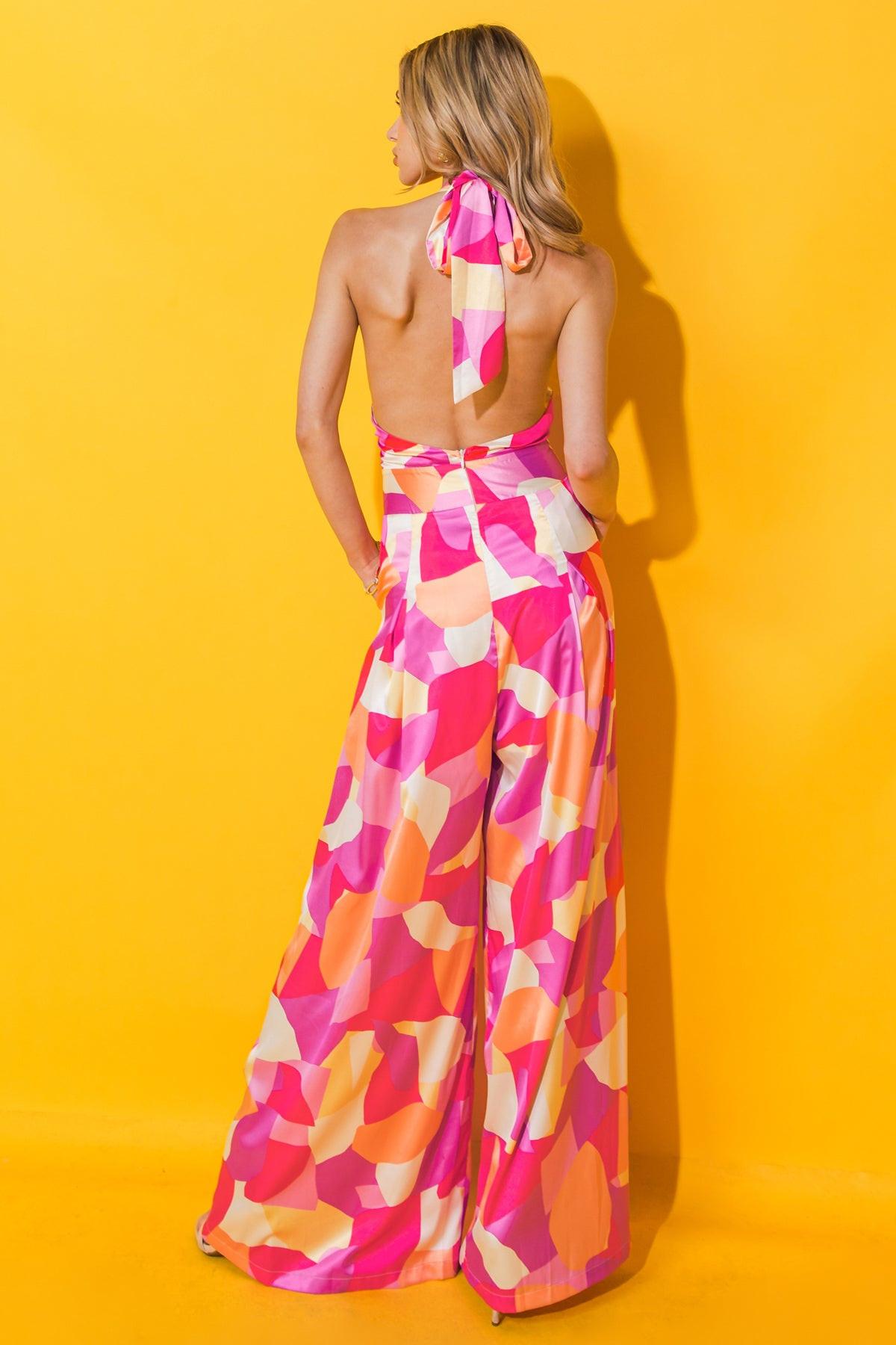 SERENITY SATIN JUMPSUIT.