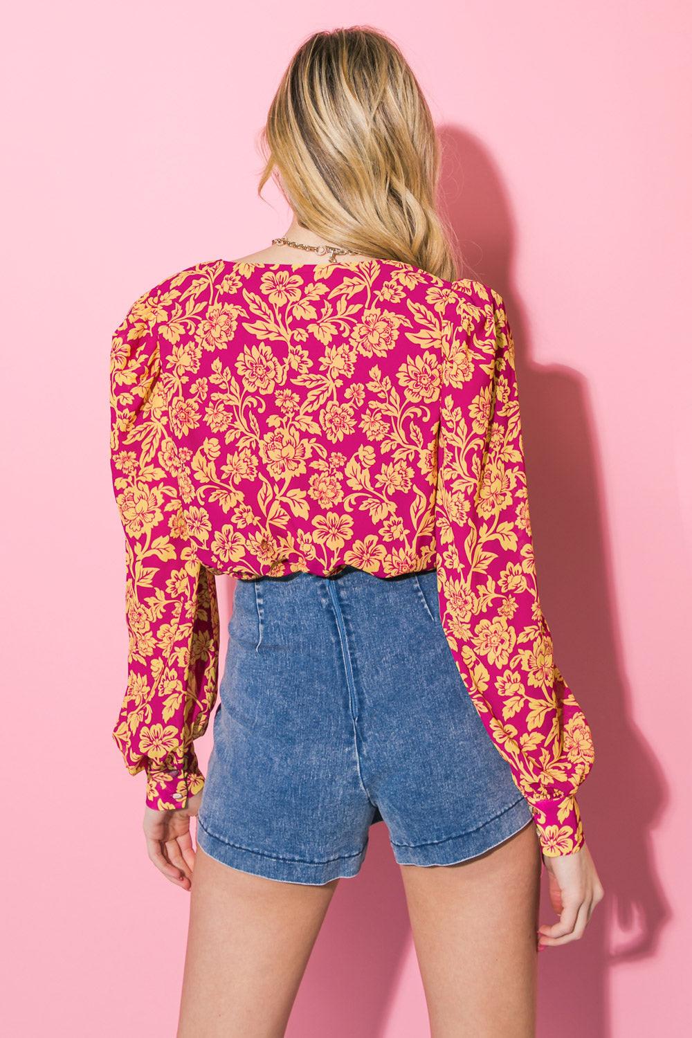 AWAKEN MY LOVE WOVEN BODYSUIT.