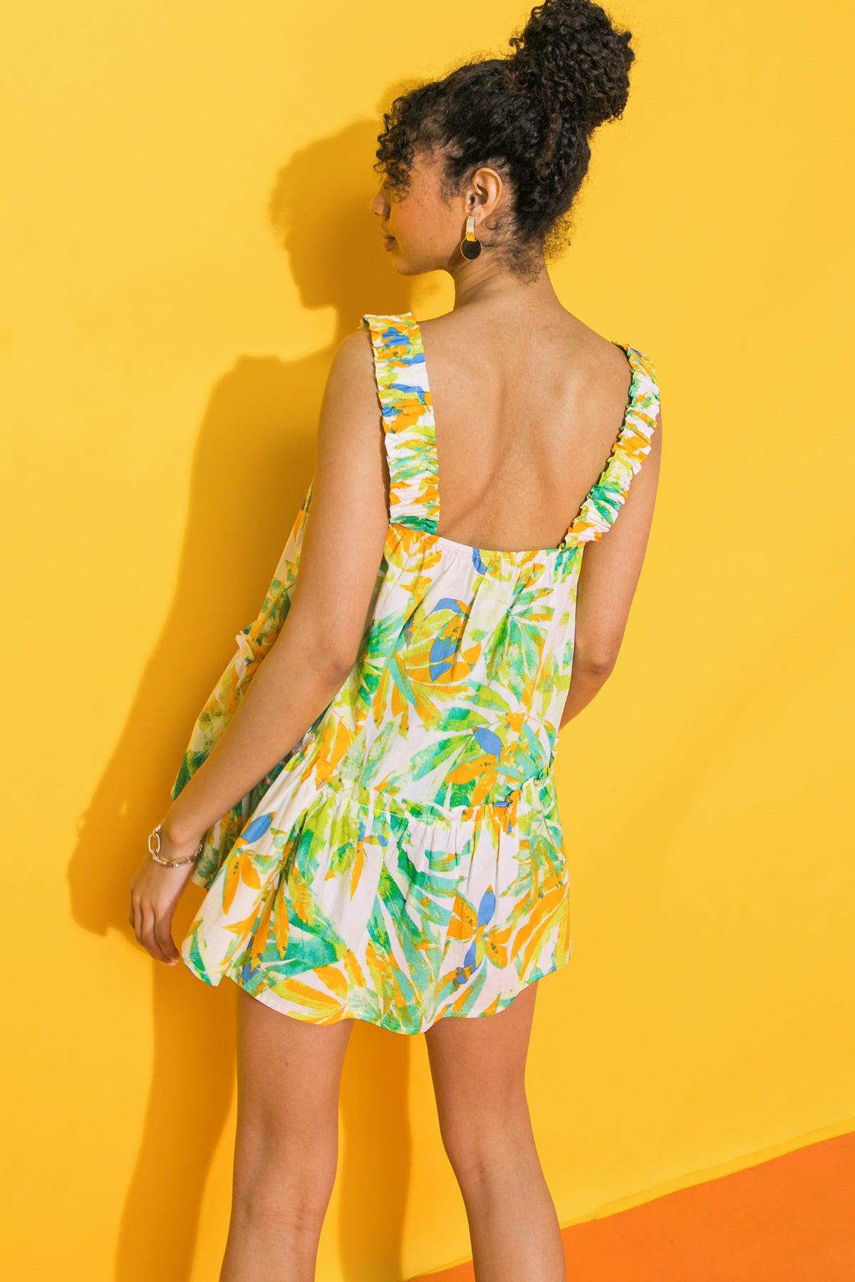 OCEAN SKIES WOVEN TOP.