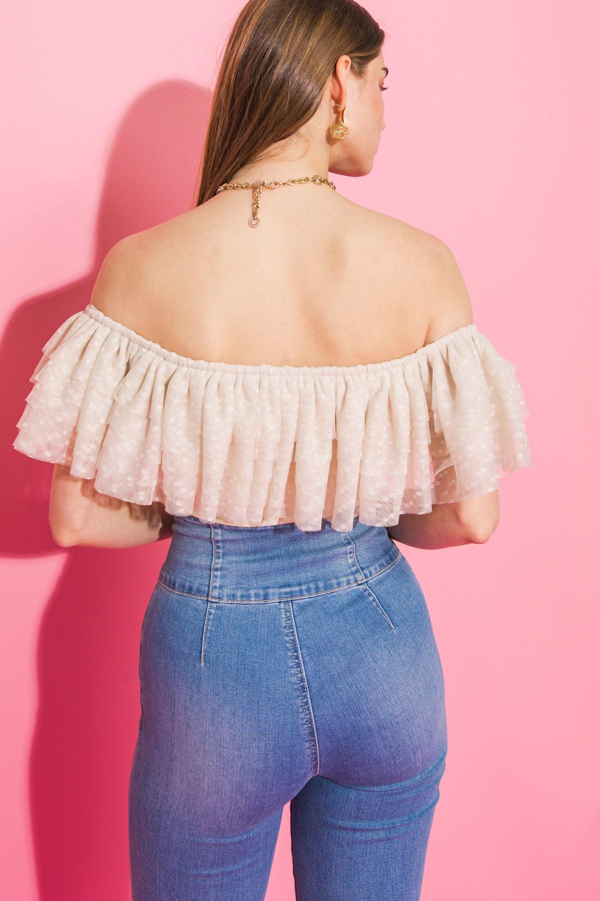 COVER GIRL TULLE BODYSUIT.