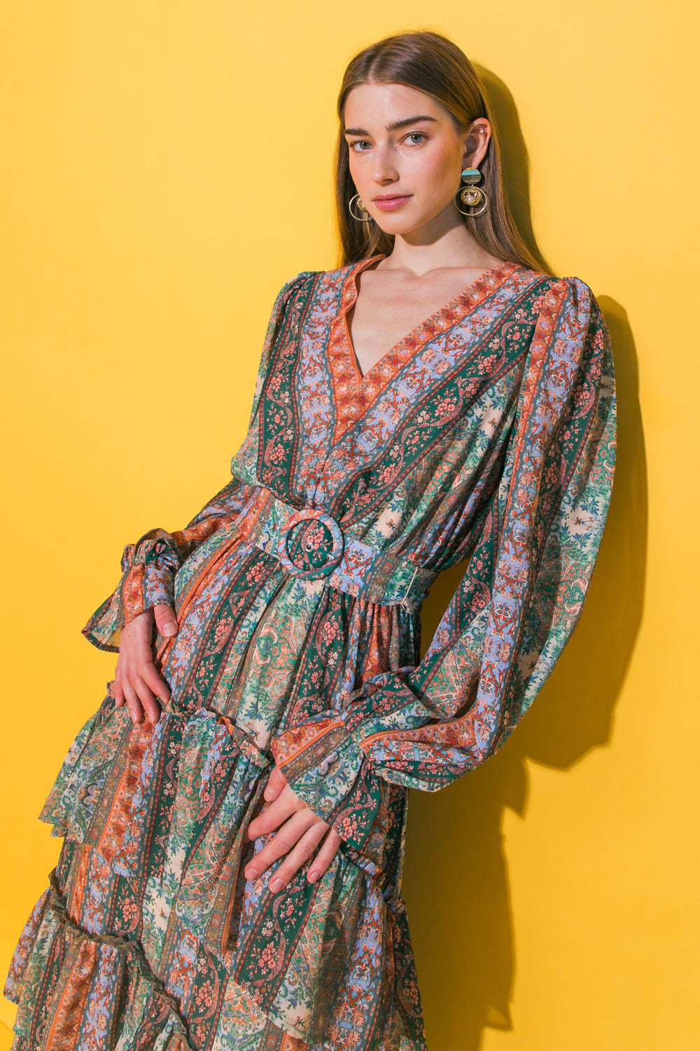 WORK OF ART WOVEN MAXI DRESS