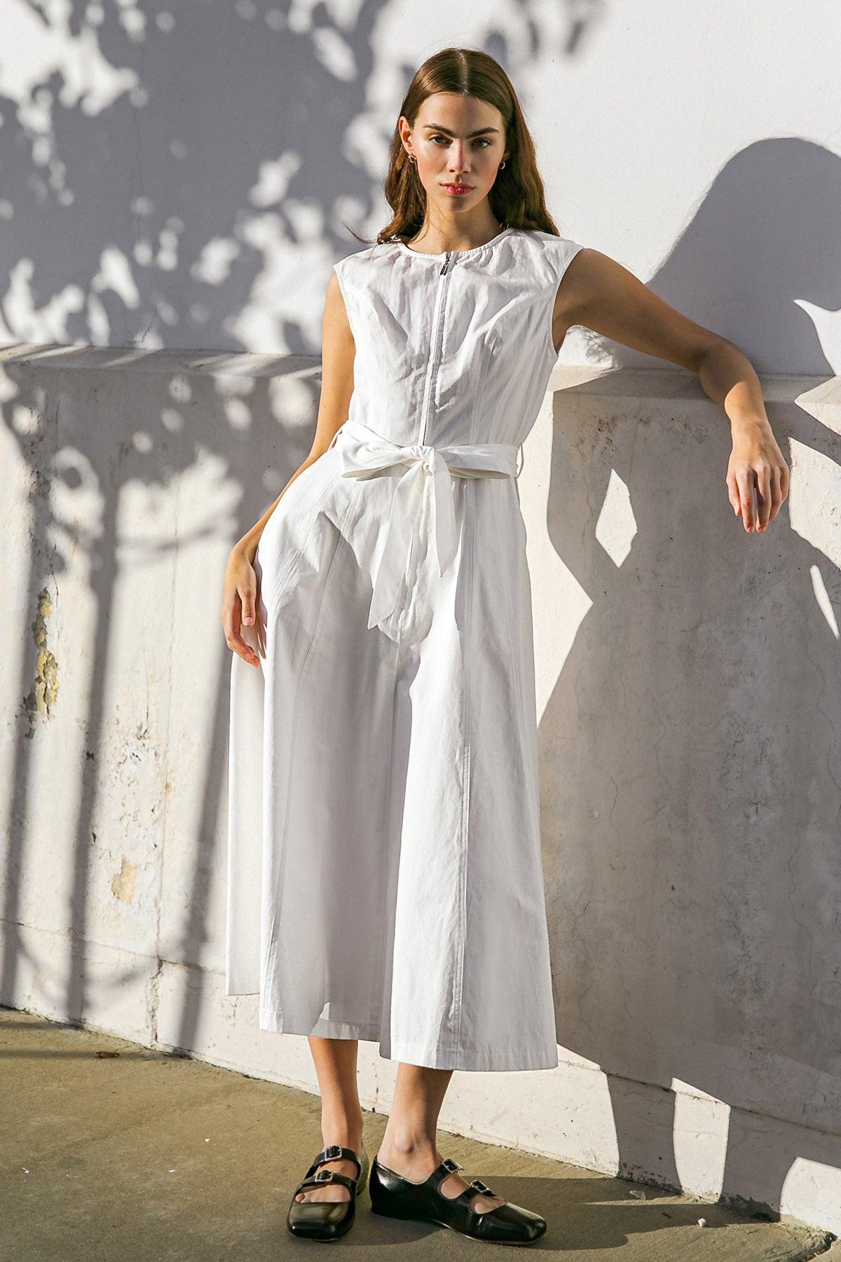 DELICATE DREAMS WOVEN MIDI DRESS.