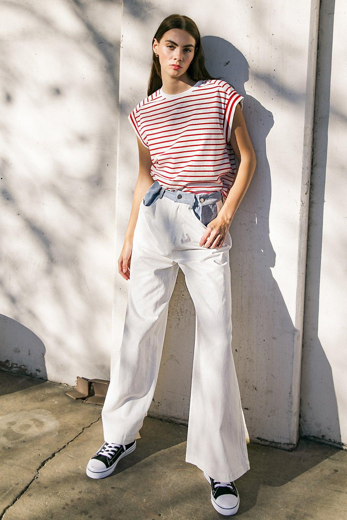 CLAIM TO FAME DENIM TWILL PANTS.