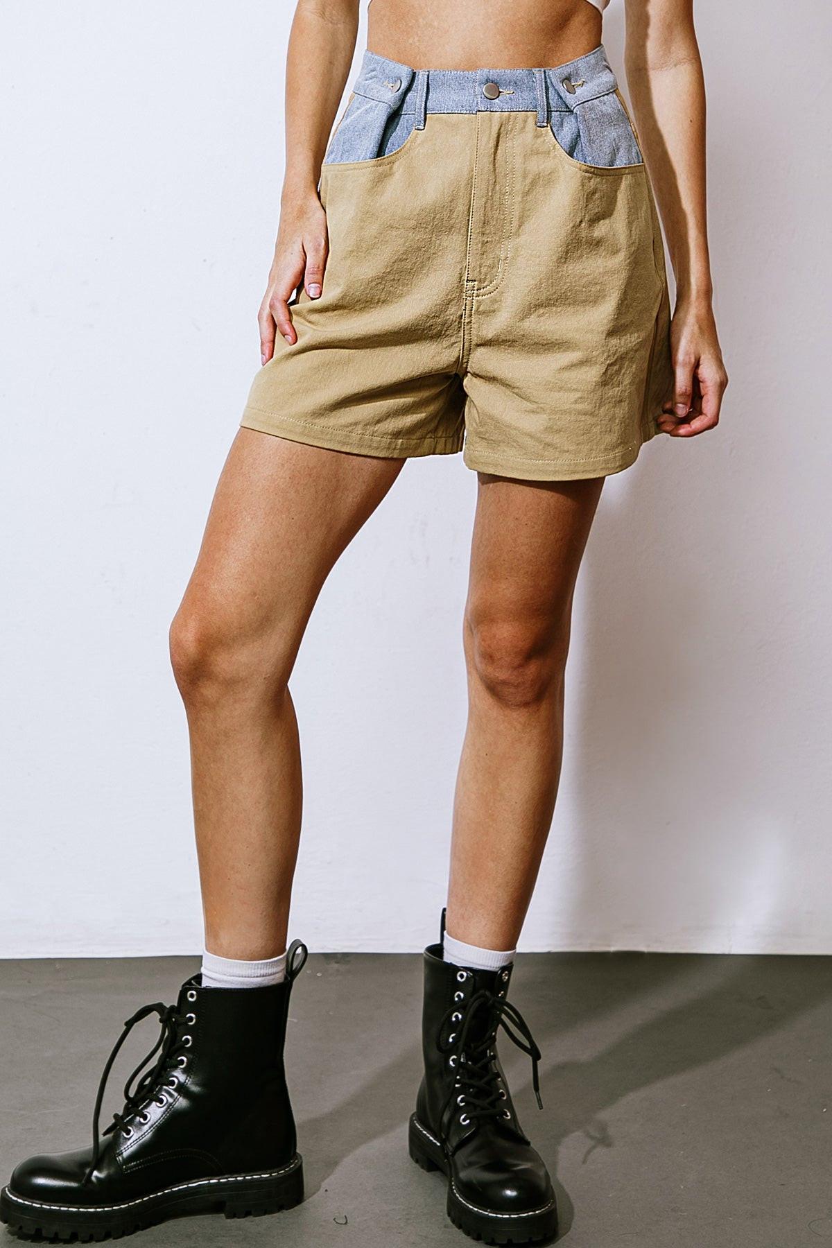 MAJOR MOOD DENIM TWILL SHORTS.