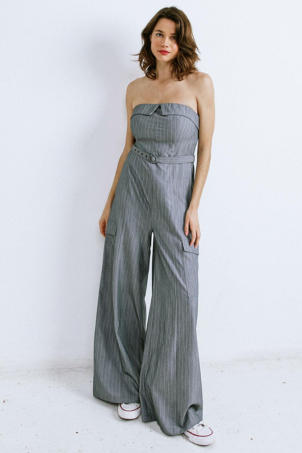 WISHFUL THINKING WOVEN JUMPSUIT.