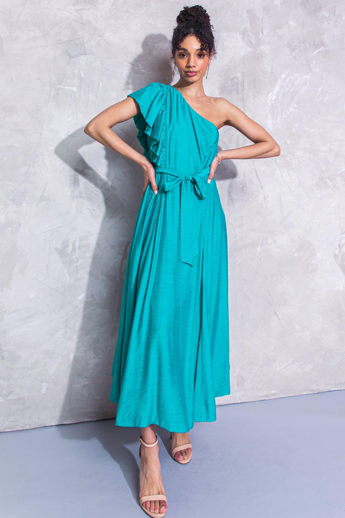 DAYS OF HEAVEN WOVEN MIDI DRESS.