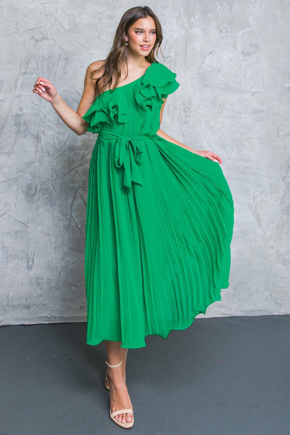 SUN-KISSED STYLE WOVEN MIDI DRESS.
