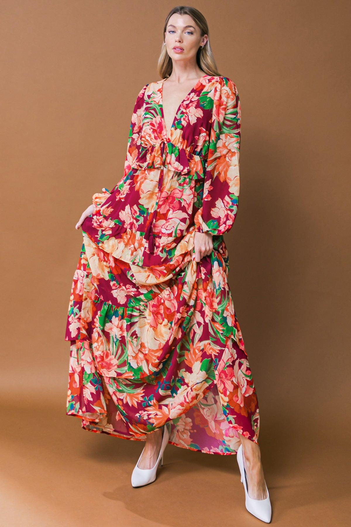 LEAVE YOU SPEECHLESS WOVEN MAXI DRESS.