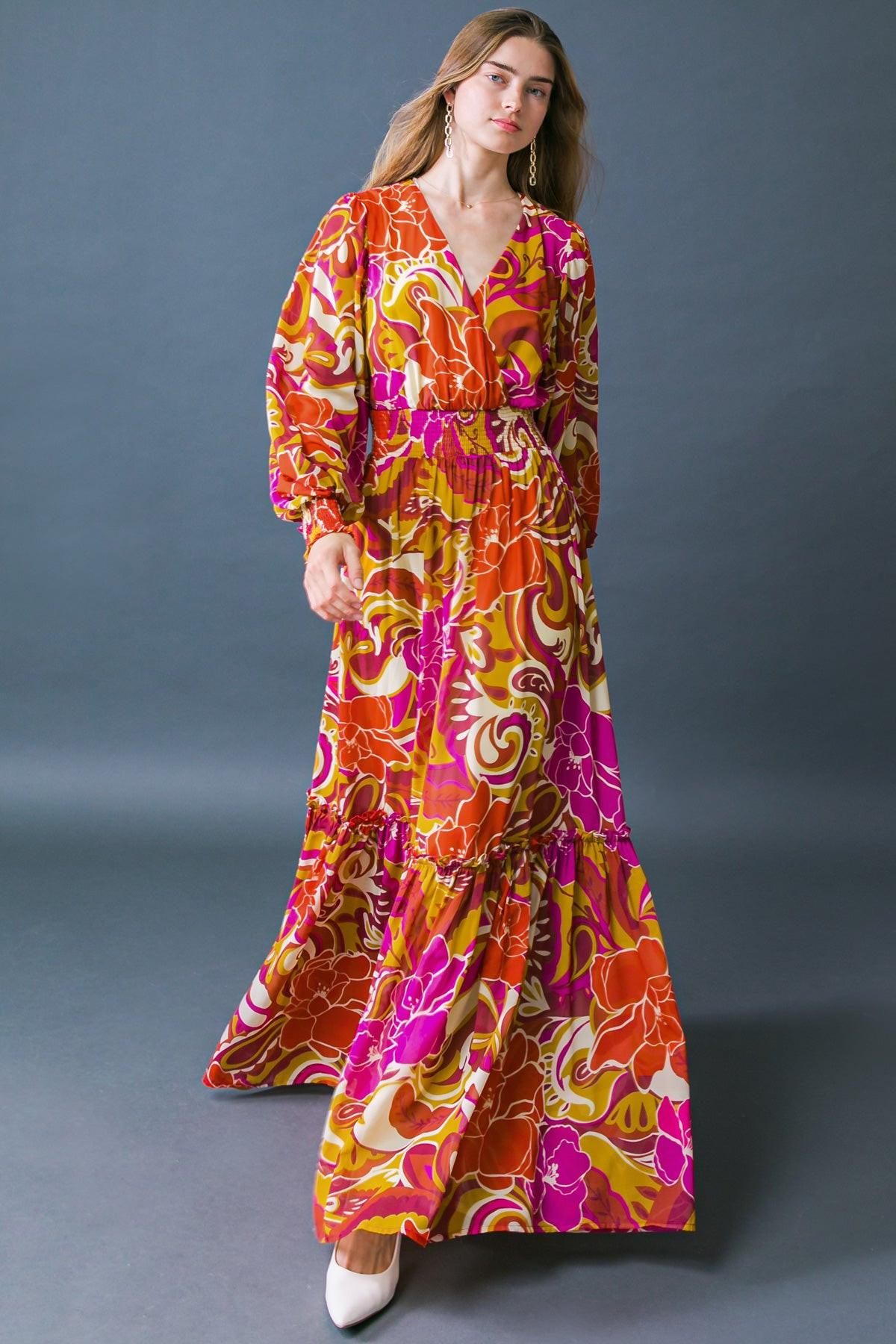 READY FOR THE SPOTLIGHT WOVEN MAXI DRESS.