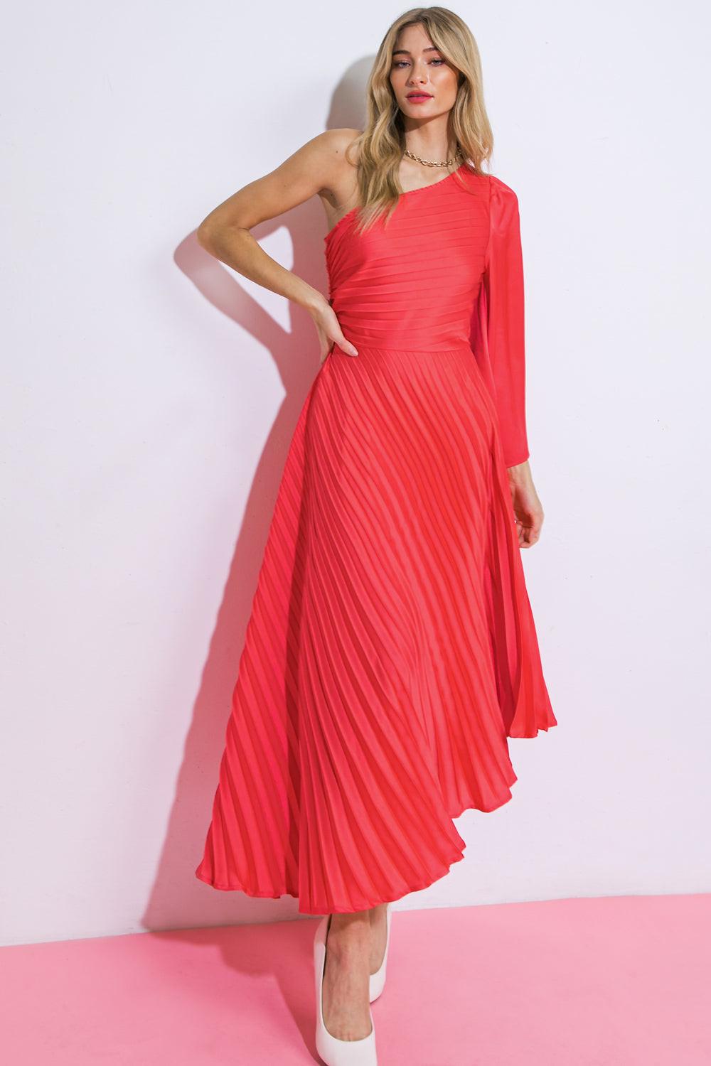 WRITE THIS DOWN WOVEN MIDI DRESS.