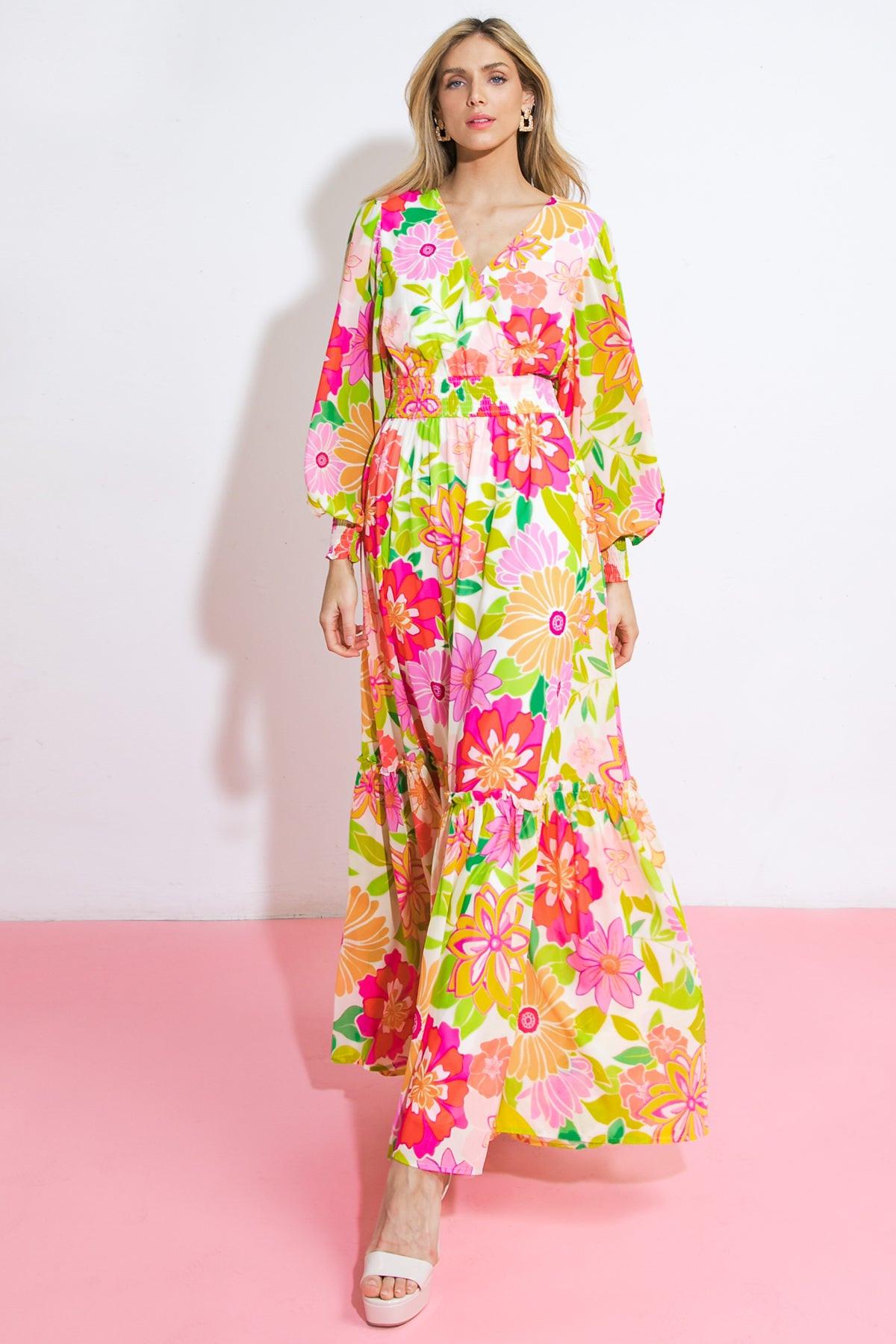 HEADING UPTOWN WOVEN MAXI DRESS.