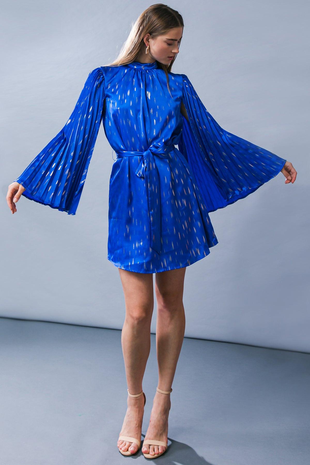 MESMERIZING ELEGANCE WOVEN MINI DRESS.