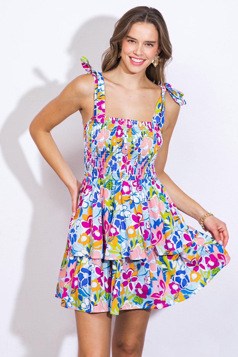 WITHOUT FAIL WOVEN MINI DRESS.