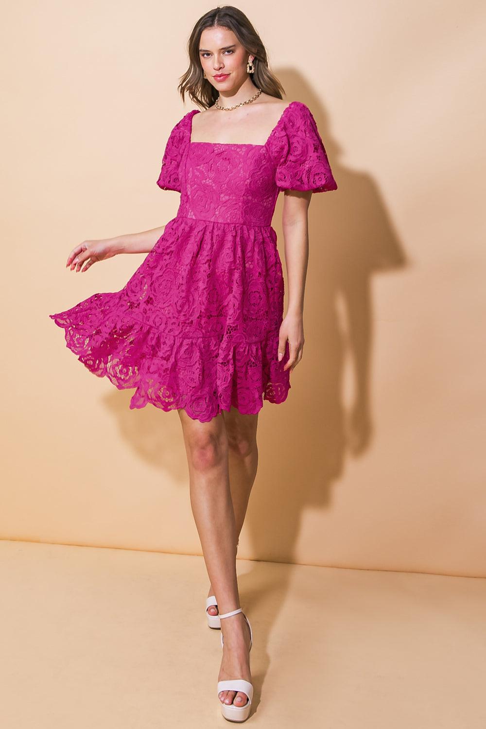 NEVER BE THE SAME WOVEN MINI DRESS.