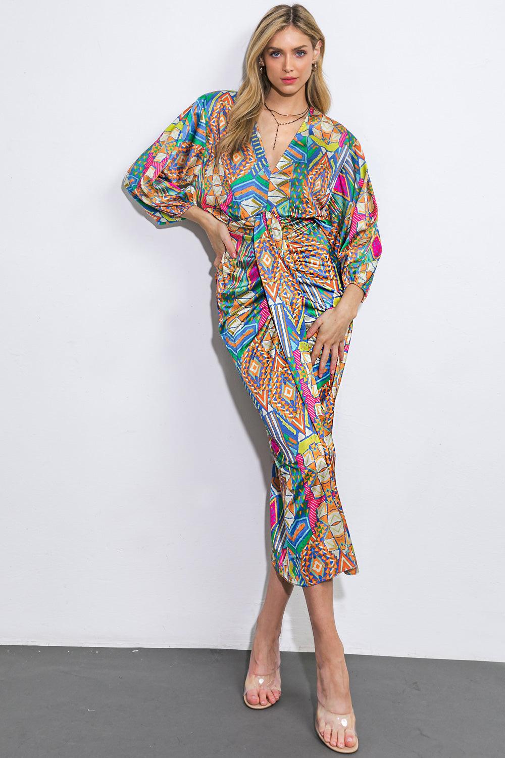 NOTHING'S CHANGED WOVEN MIDI DRESS.