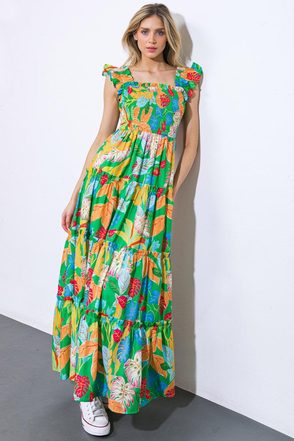 BEACH DATES WOVEN MAXI DRESS.