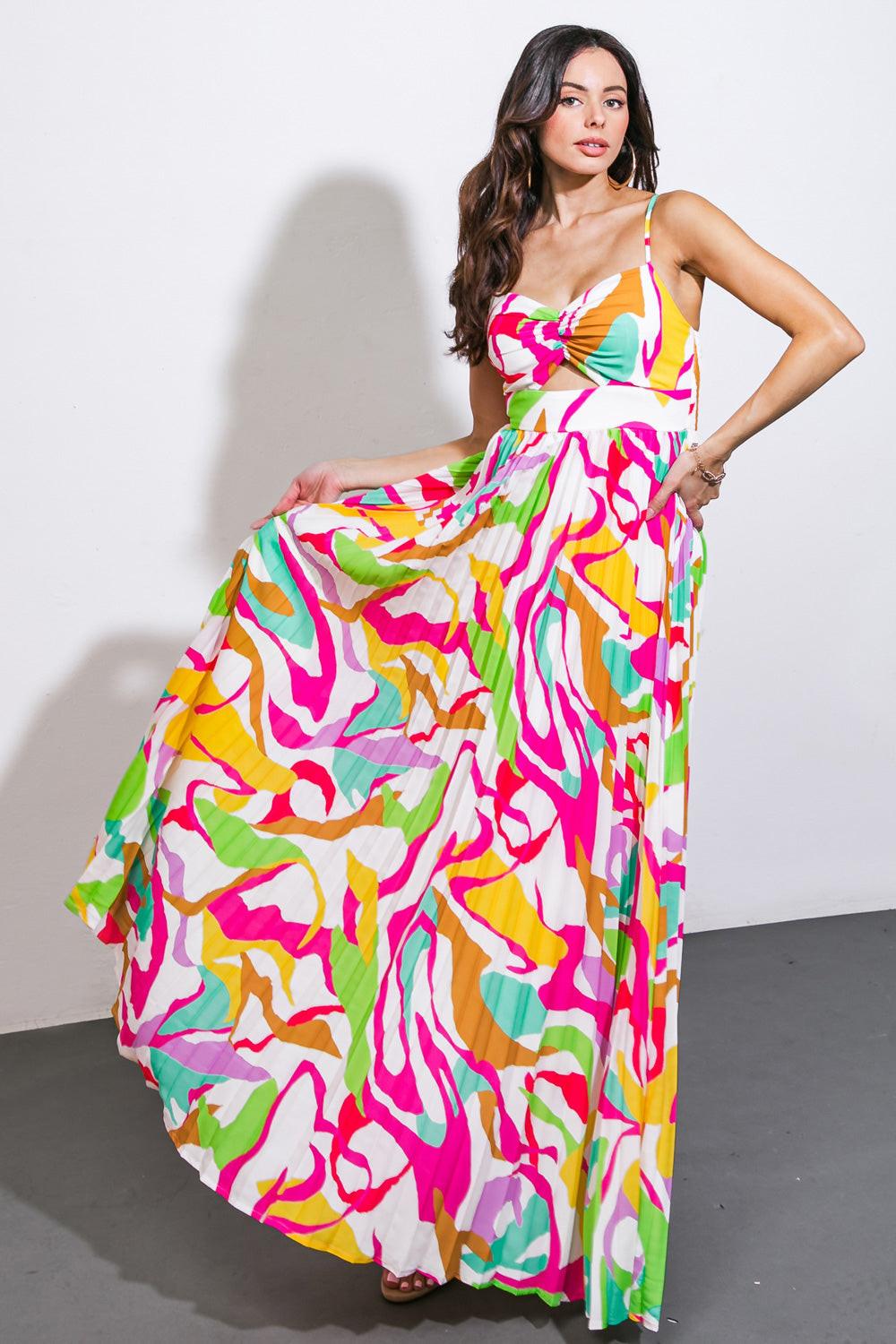 UP TO CHANCE WOVEN MAXI DRESS.