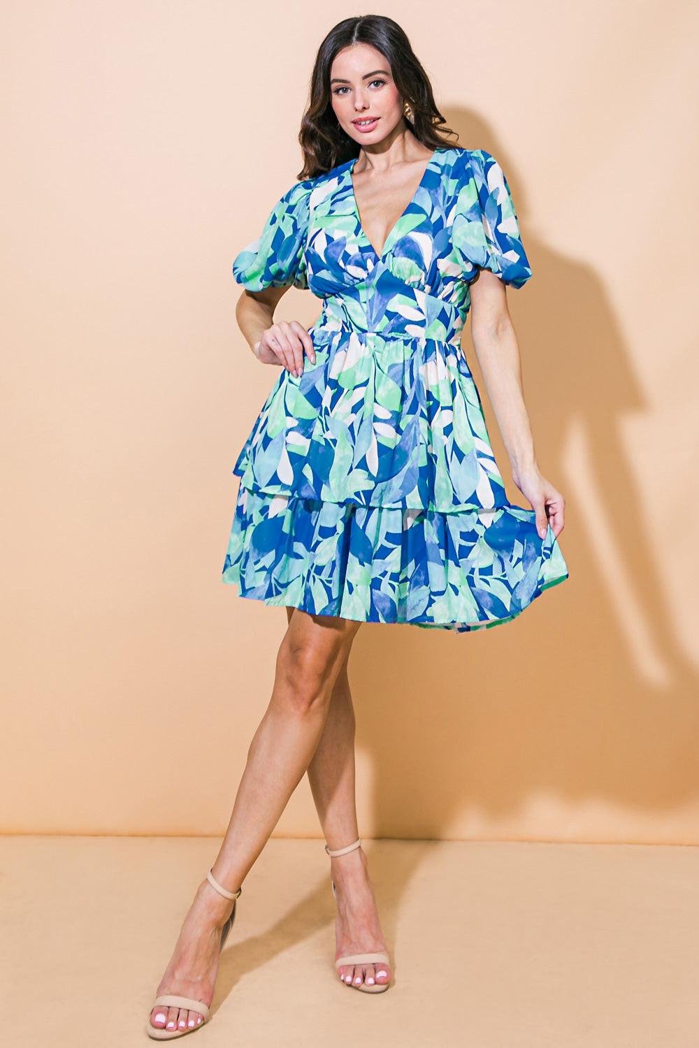 INSTANTLY LOVABLE WOVEN MINI DRESS.