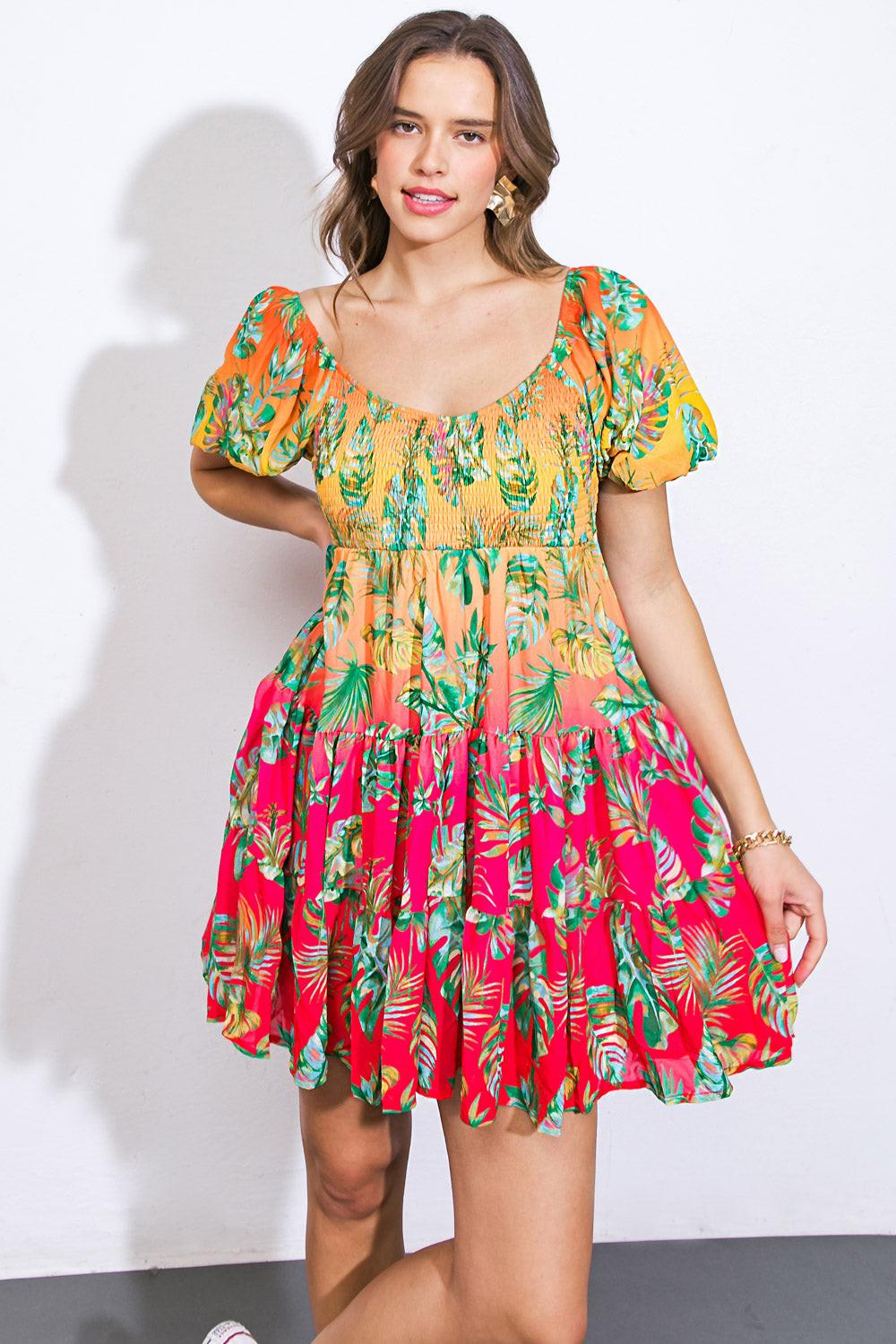 ROAD TO NASHVILLE WOVEN MINI DRESS.