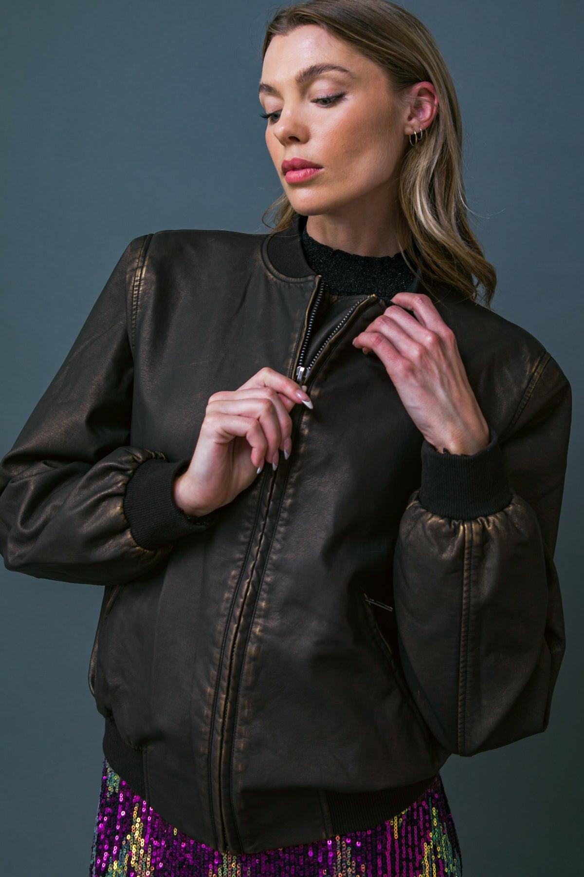 MY GREATEST JOY LEATHER JACKET.