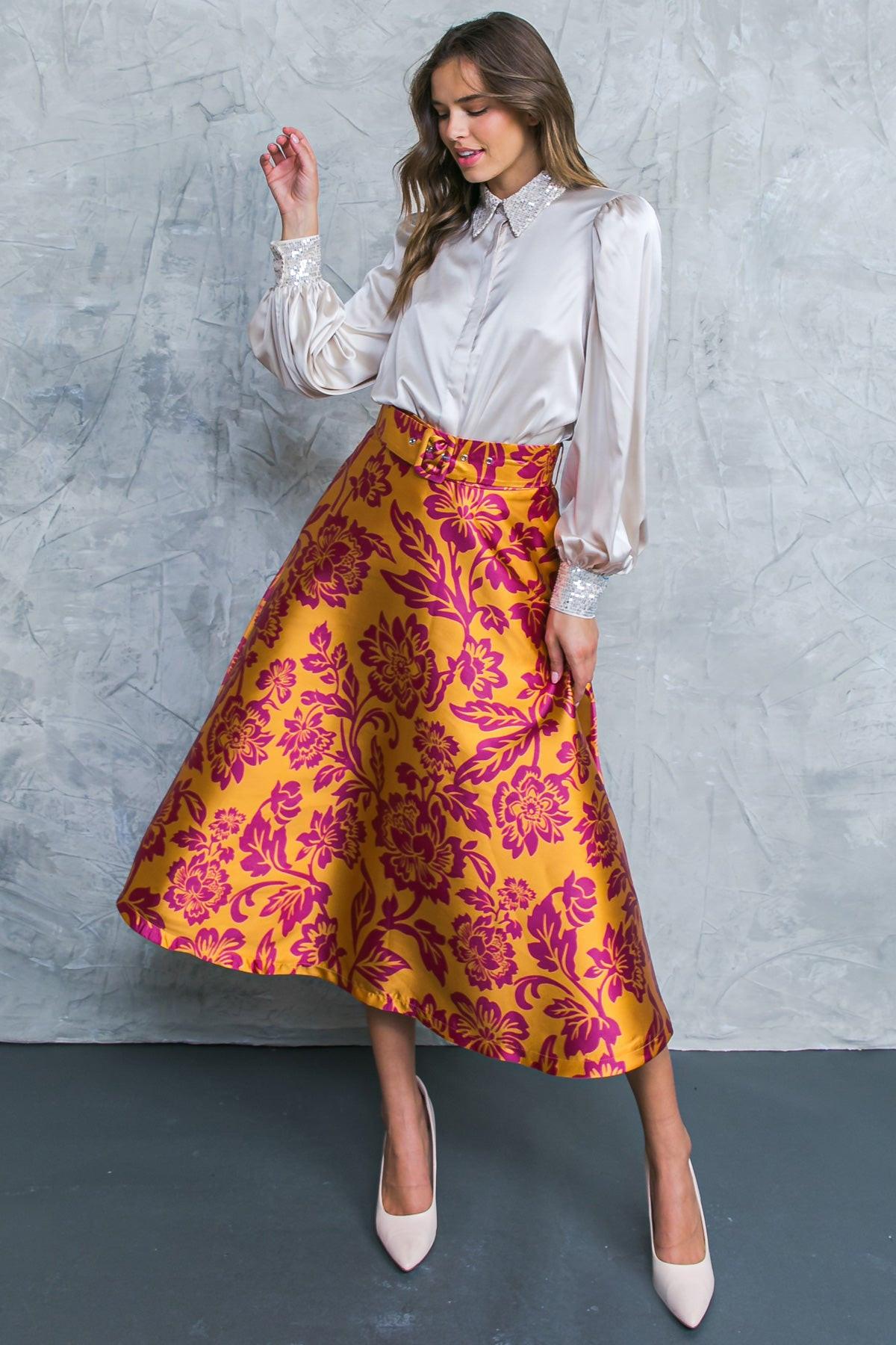 PERFECT REFINEMENT WOVEN SKIRT.