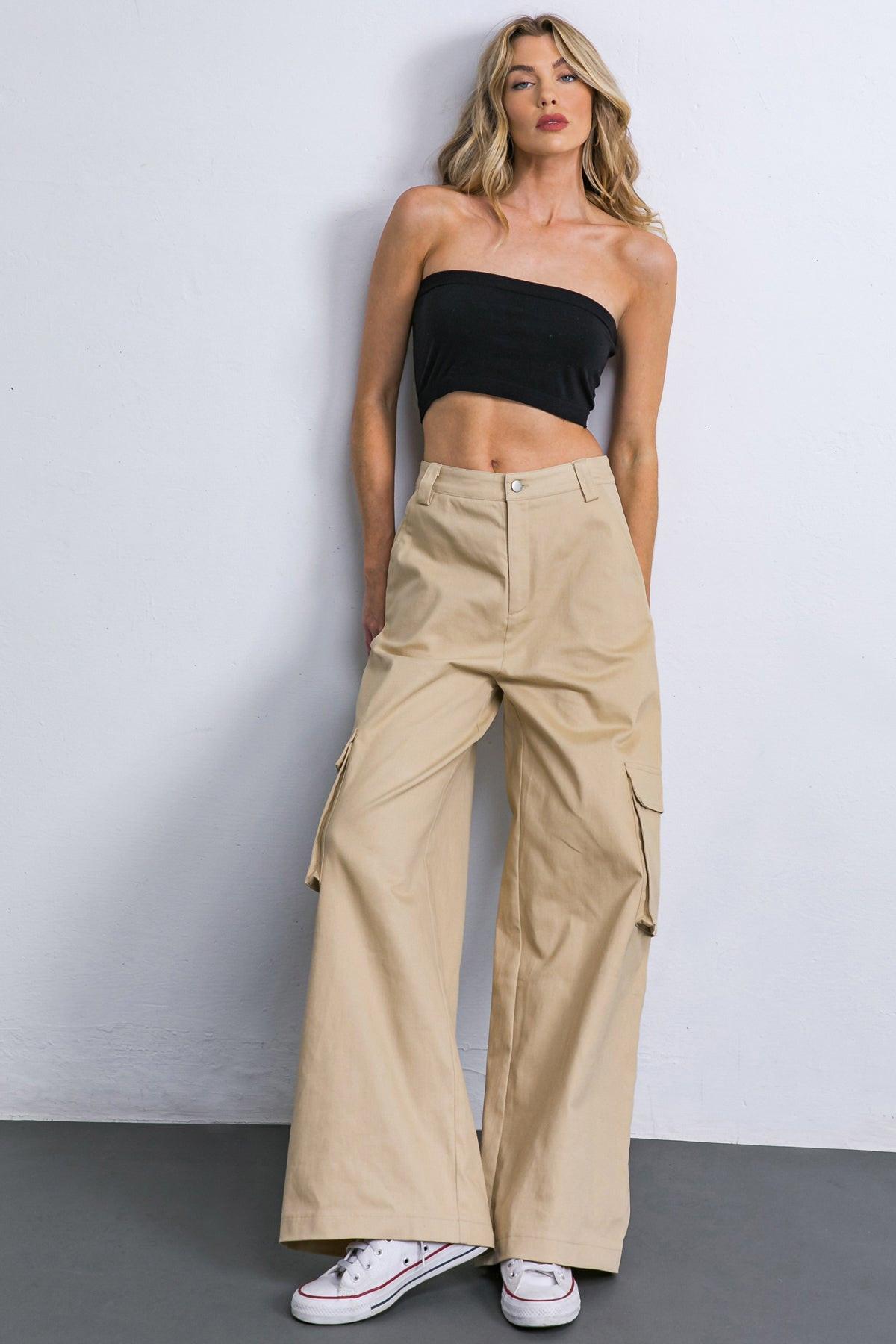 ADORABLE POSH WOVEN CARGO PANTS.